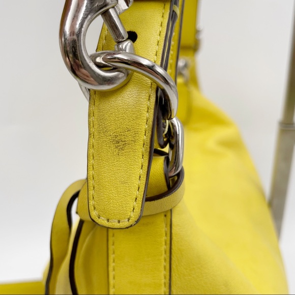 Coach Legacy Courtney Slim Convertible 22831 Yellow Leather Hobo Bag - Picture 9 of 16